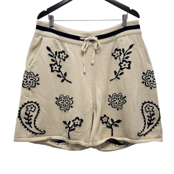 Profound Other - Profound Knitted Paisley Cream Shorts Size Large